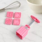 Multipurpose Cookie Biscuit Stamp Mold Set with Press Handle - Full Detail by Nari Haat, Indian ethnic wear, women cl...