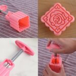 Multipurpose Cookie Biscuit Stamp Mold Set with Press Handle - Back View by Nari Haat, Indian ethnic wear, women clot...