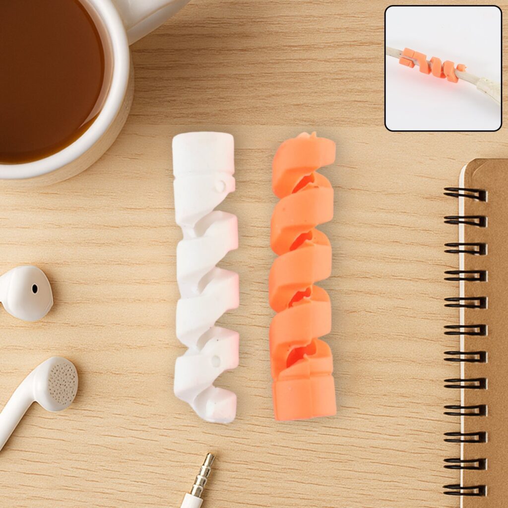 Anti-Fray Spiral Cable Protector - (2 Pc / Set) - Front View by Nari Haat, Indian ethnic wear, women clothing, design...