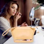 Spacious Cosmetic & Makeup Storage Bag (1 Pc) - Fabric Detail by Nari Haat, Indian ethnic wear, women clothing, desig...