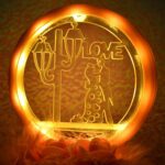 Romantic Round Love Couple Decorative Showpiece (1 Pc) - Neckline Detail by Nari Haat, Indian ethnic wear, women clot...