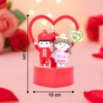 Cute Romantic Couple Love Showpiece with Heart Frame (1 Pc) - Back View by Nari Haat, Indian ethnic wear, women cloth...