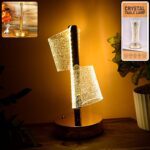 Modern Luxury Crystal LED Double Shade Table Lamp (1 Pc) - Front View by Nari Haat, Indian ethnic wear, women clothin...
