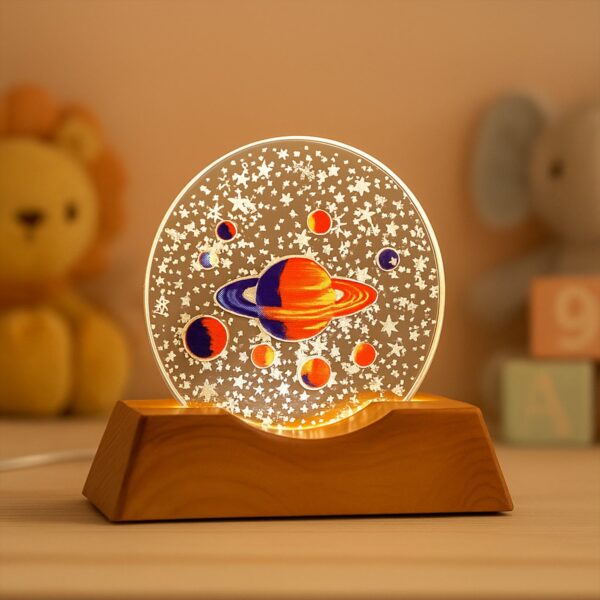 3D Creative Visualization Lamp – LED Night Ligh (1 Pc) - Front View by Nari Haat, Indian ethnic wear, women clothin...