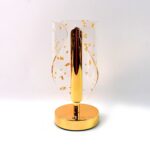Luxury Golden Leaf Design Crystal Table Lamp (1 Pc) - Sleeve Design by Nari Haat, Indian ethnic wear, women clothing,...