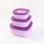 Premium 3 Piece Food Storage Container Set - Sleeve Design by Nari Haat, Indian ethnic wear, women clothing, designer...