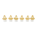 Golden Diya Shaped LED Tealight Candles (6 Pc) - Sleeve Design by Nari Haat, Indian ethnic wear, women clothing, desi...