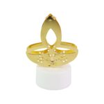 Golden Diya Shaped LED Tealight Candles (12 Pc) - Sleeve Design by Nari Haat, Indian ethnic wear, women clothing, des...