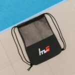 Mesh Drawstring Gym Sack – Breathable Sports Backpack (1 Pc) - Closeup Embroidery by Nari Haat, Indian ethnic wear,...