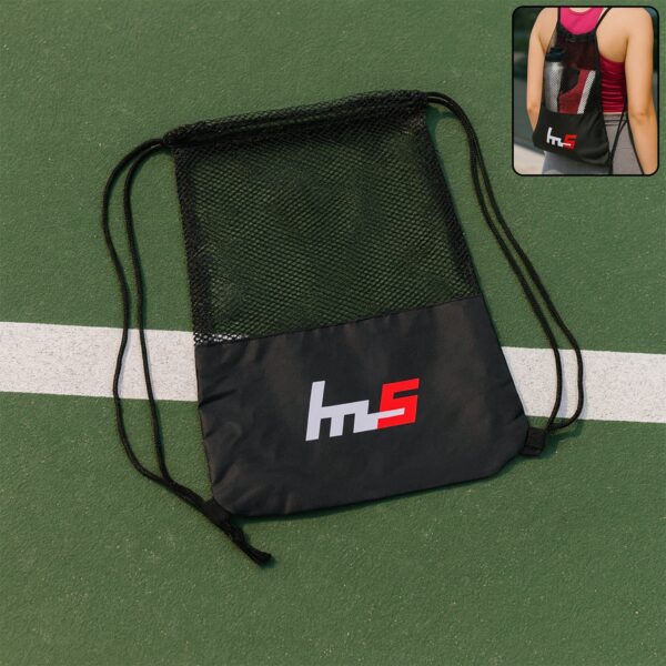 Mesh Drawstring Gym Sack – Breathable Sports Backpack (1 Pc) - Front View by Nari Haat, Indian ethnic wear, women c...