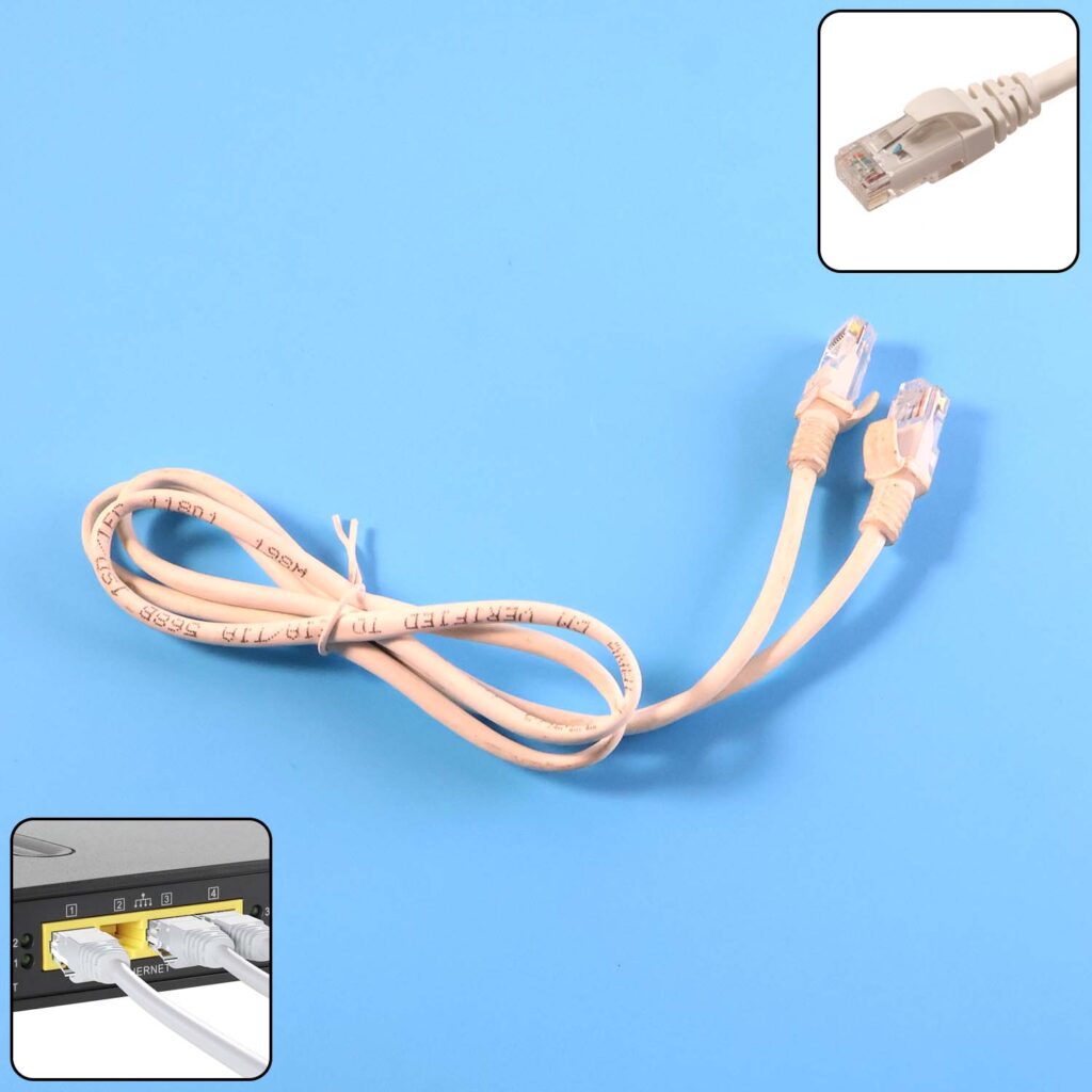 High-Speed 1 Meter Ethernet LAN Cable (1 Pc) - Front View by Nari Haat, Indian ethnic wear, women clothing, designer ...