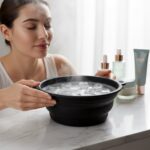 Portable Foldable Silicone Ice Bath Bowl (1 Pc) - Neckline Detail by Nari Haat, Indian ethnic wear, women clothing, d...