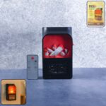 Portable Electric Fireplace lamp LED Flame Heater (1000w / 1 Pc) - Front View by Nari Haat, Indian ethnic wear, women...