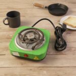 Single-Coil Electric Hot Plate - (1 Pc) - Closeup Embroidery by Nari Haat, Indian ethnic wear, women clothing, design...