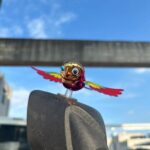 Wind Flying Bird Dashboard Decoration (1 Pc) - Neckline Detail by Nari Haat, Indian ethnic wear, women clothing, desi...