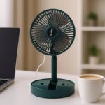 Sensor Foldable Mini Desk Fan with Adjustable Height and Angle (1 Pc) - Full Detail by Nari Haat, Indian ethnic wear,...