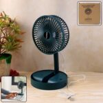 Sensor Foldable Mini Desk Fan with Adjustable Height and Angle (1 Pc) - Front View by Nari Haat, Indian ethnic wear, ...