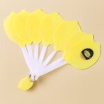 Lemon-Shape Hand Fan - (1 Pc) - Neckline Detail by Nari Haat, Indian ethnic wear, women clothing, designer suit