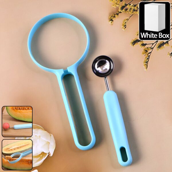 Multi-Function Melon Baller and Fruit Cutter Set - Front View by Nari Haat, Indian ethnic wear, women clothing, desig...