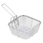 Stainless Steel Deep Fryer Basket with Long Handle (1 Pc) - Full Detail by Nari Haat, Indian ethnic wear, women cloth...