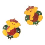 Decorative Lord Ganesha Wall Hanging Stickers (2 Pc) - Sleeve Design by Nari Haat, Indian ethnic wear, women clothing...