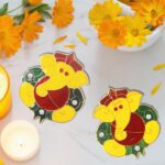 Decorative Lord Ganesha Wall Hanging Stickers (2 Pc) - Neckline Detail by Nari Haat, Indian ethnic wear, women clothi...