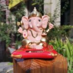 Solar-Powered Dancing Ganesha Idol – Decorative Lord Ganpati Showpiece with Movement - Neckline Detail by Nari Haat...