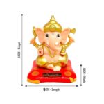 Solar-Powered Dancing Ganesha Idol – Decorative Lord Ganpati Showpiece with Movement - Back View by Nari Haat, Indi...
