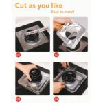 Aluminum Gas Stove Burner Protector Covers (10 Pc / 23x23 cm) - Full Detail by Nari Haat, Indian ethnic wear, women c...