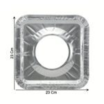 Aluminum Gas Stove Burner Protector Covers (10 Pc / 23x23 cm) - Neckline Detail by Nari Haat, Indian ethnic wear, wom...