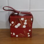 Luxury Gift Packaging Box with Leather Strap - Fabric Detail by Nari Haat, Indian ethnic wear, women clothing, design...