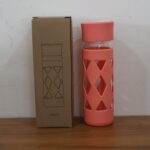 Glass Water Bottle with Protective Sleeve - (1 Pc / 480 ML) - Full Detail by Nari Haat, Indian ethnic wear, women clo...