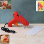 Premium 20W Hot Melt Glue Gun with 6 Transparent Glue Sticks Set - Front View by Nari Haat, Indian ethnic wear, women...