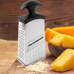 Apex Classic 4-in-1 Stainless Steel Grater & Slicer with Handle - Back View by Nari Haat, Indian ethnic wear, women c...