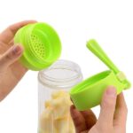 Multi-Purpose Portable USB Electric Juicer 6-Blades, Protein Shaker, Blender Mixer Cup (380 ML) - Neckline Detail by ...