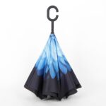 Printed Travel Windproof Umbrella (Reverse Umbrella) - Fabric Detail by Nari Haat, Indian ethnic wear, women clothing...