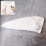 Premium Soft Microfiber Hair Drying Towel Wrap with Button (1 Pc) - Front View by Nari Haat, Indian ethnic wear, wome...