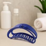 Plastic Hair Clamp Grip, Simple Matte Hair Barrette Clamp (12 Pc) - Fabric Detail by Nari Haat, Indian ethnic wear, w...
