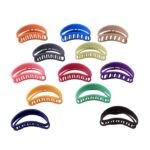 Plastic Hair Clamp Grip, Simple Matte Hair Barrette Clamp (12 Pc) - Sleeve Design by Nari Haat, Indian ethnic wear, w...