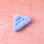 Big-Size Soft Faux Fur Hair Claw Clips (1 Pc) - Back View by Nari Haat, Indian ethnic wear, women clothing, designer ...