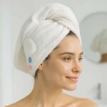 Cute Cartoon Hooded Hair Drying Towel Cap (1 Pc) - Fabric Detail by Nari Haat, Indian ethnic wear, women clothing, de...