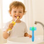 Kids Toothbrush and Hammer Toy Set - Neckline Detail by Nari Haat, Indian ethnic wear, women clothing, designer suit