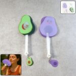 Foldable Pocket Fan with Keychain (1 Pc) - Fabric Detail by Nari Haat, Indian ethnic wear, women clothing, designer suit