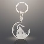 Devotional “Jai Shri Ram” Metal Keychain - (1 Pc) - Neckline Detail by Nari Haat, Indian ethnic wear, women cloth...