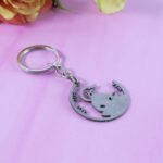 Devotional “Jai Shri Ram” Metal Keychain - (1 Pc) - Closeup Embroidery by Nari Haat, Indian ethnic wear, women cl...