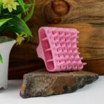 Scalp Massager Shampoo Brush Soft Silicone Hair Washing Comb with Handle - Neckline Detail by Nari Haat, Indian ethni...