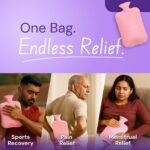 Premium Quality Rubber Hot Water Bag (31 x 19 Cm / 1 Pc) - Fabric Detail by Nari Haat, Indian ethnic wear, women clot...