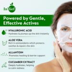 In’lief Hyaluronic Acid 0.1% & Aloe Vera 0.5% Hydrating Facial mask (1 Pc) - Neckline Detail by Nari Haat, Indian e...