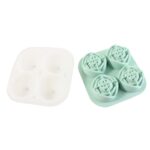 4-Grid Rose-Shape Ice Cube Tray Mold with Lid - Sleeve Design by Nari Haat, Indian ethnic wear, women clothing, desig...
