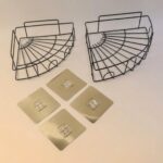 2 Pc Shower Caddy Corner for holding and storing various household stuffs and items etc. - Fabric Detail by Nari Haat...